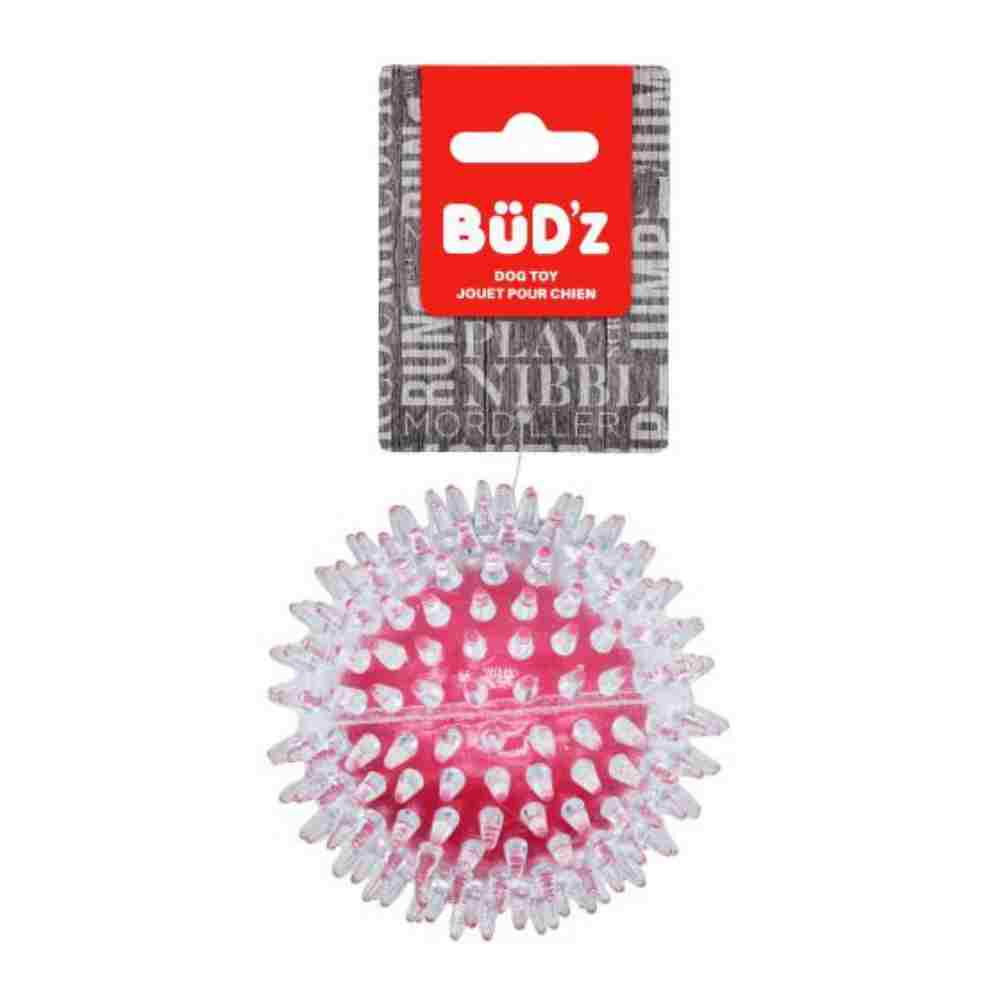 BudZ Rubber Transparent Spike Ball Fuschia BudZ Rubber Transparent Spike Ball Fuschia