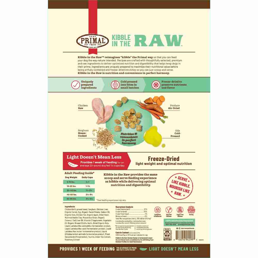 Primal Kibble In The Raw Chicken Recipe Dog 1.5lb (2) Primal Kibble In The Raw Chicken Recipe Dog 1.5lb (2)