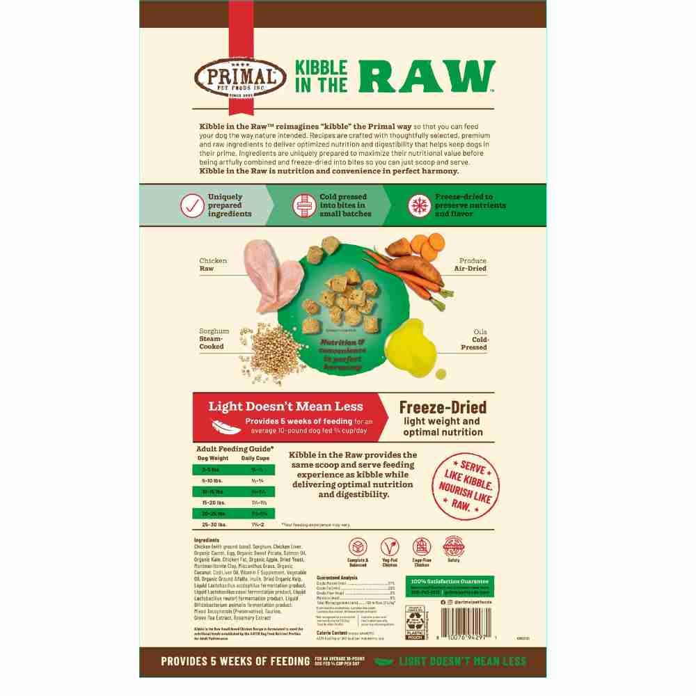 Primal Kibble In The Raw Small Breed Chicken Recipe Dog 4lb (2) Primal Kibble In The Raw Small Breed Chicken Recipe Dog 4lb (2)