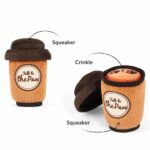PET PLAY SF DOGGO'S JAVA PUP CUP CAFE PLUSH DOG TOY