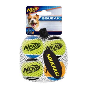 Nerf Squeak Tennis Balls Extra Small 4pk., Nerf, Tennis Ball, Tennis, Ball, Toy